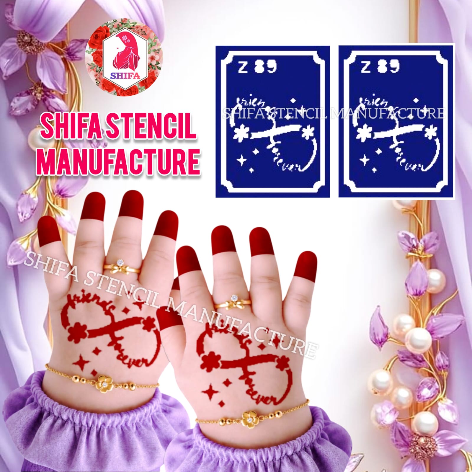 Z 89 Eternal Friendship - Sticker overview - Shifa Stencil Manufacturer